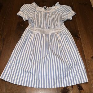 J. Crew Blue and White Striped Dress